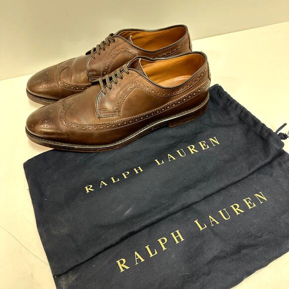 VERY GOOD Ralph Lauren x Allen Edmonds Sanderson Burnished Wingtip Made USA 10.5 main image 4